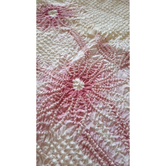 Textured Crinkled Silk Kimono Floral Reversible Haori Robe Duster Bed Jacket - Picture 2 of 9